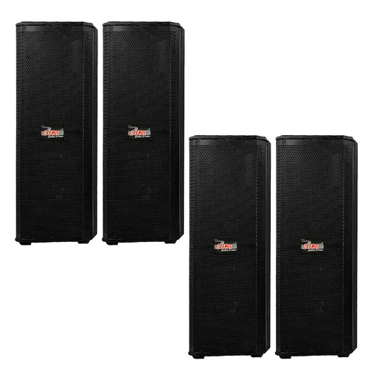 5Core 15-Inch 4000W Passive 3-Way Portable Cabinet PA DJ Speaker System